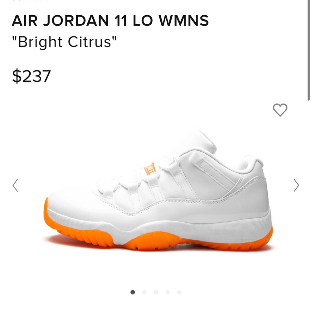 Air Jordan 11s Lo “Bright Citrus” SZ 7